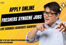 Freshers Syngene Life Sciences