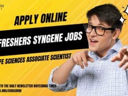 Freshers Syngene Life Sciences