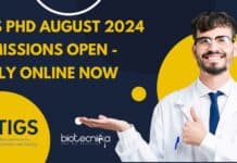 TIGS PhD 2024 Admissions Open