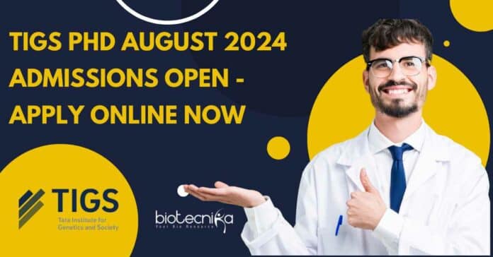 TIGS PhD 2024 Admissions Open