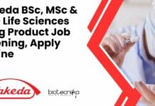Takeda Life Sciences Job Opening