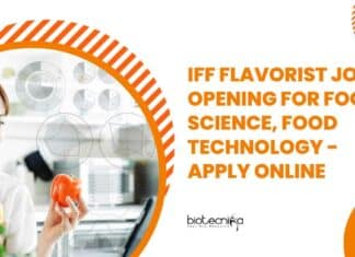 IFF Flavorist Job Opening For Food Science, Food Technology – Apply Online IFF Flavorist Job Opening