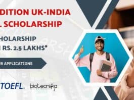 2nd Edition UK-India TOEFL Scholarship