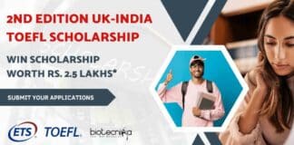 2nd Edition UK-India TOEFL Scholarship