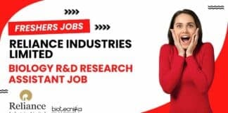 Freshers Biology R&D Assistant Job