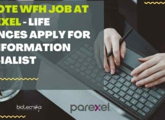 Remote WFH Job at Parexel – Life Sciences Apply For PV Information Specialist Remote WFH Job Parexel