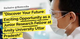"Discover Your Future: Exciting Opportunity as a Junior Research Fellow at Amity University Uttar Pradesh!"