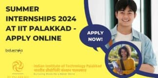 IIT Palakkad Summer Internships 2024
