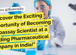 "Discover the Exciting Opportunity of Becoming a Bioassay Scientist at a Leading Pharmaceutical Company in India!"