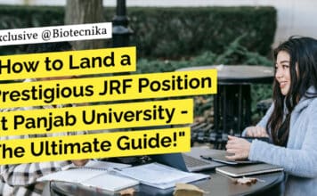 JRF Position at Panjab University - MSc Life Sciences, Biotech, Biochem & Microbiology Apply