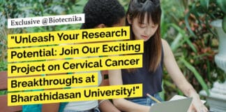 "Unleash Your Research Potential: Join Our Exciting Project on Cervical Cancer Breakthroughs at Bharathidasan University!"