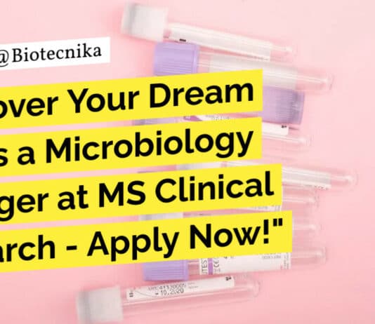 "Discover Your Dream Job as a Microbiology Manager at MS Clinical Research - Apply Now!"
