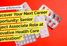 "Discover Your Next Career Opportunity: Senior Project Associate Role at Innovative Health Care Organization!"