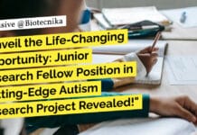 "Unveil the Life-Changing Opportunity: Junior Research Fellow Position in Cutting-Edge Autism Research Project Revealed!"