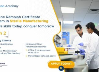 Syngene Ramaiah Certificate Program in Sterile Manufacturing Batch 2 Admissions Open!