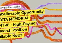 TMC-ACTREC BTech Project JRF Job Opening - MSc Life Sciences Attend Walk-In