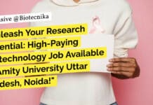 Amity University Noida JRF Job Opening - Life Sciences Apply