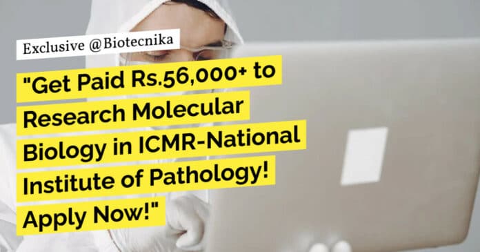 ICMR-NIP Non-Med Project Research Scientist Job With Rs. 56,000 pm Pay, Apply Online