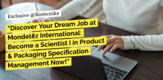 Scientist Job at Mondelēz International: Food Technology Apply Now