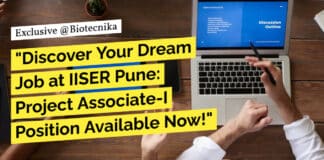 Bioinformatics Project Job at IISER Pune - Project Associate & JRF Vacancy