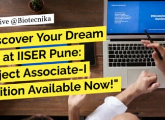 Bioinformatics Project Job at IISER Pune - Project Associate & JRF Vacancy