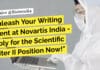 Apply for the Scientific Writer Position at Novartis – Life Sciences Eligible Scientific Writer Position at Novartis - Life Sciences Eligible