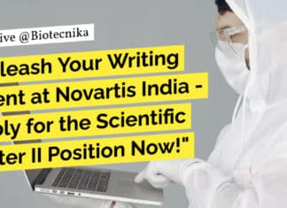 Scientific Writer Position at Novartis - Life Sciences Eligible