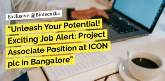 ICON plc Biotech Project Job Opening - Apply Online