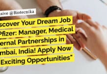 Pfizer Life Science Vacancies - Apply For the Manager Role