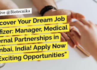 Pfizer Life Science Vacancies - Apply For the Manager Role