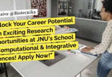 JNU Research Project Positions For Bioinformatics, Computational Biology, Life Sciences - Apply Now