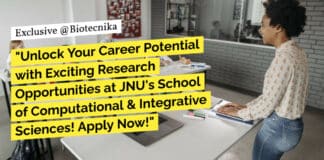 JNU Research Project Positions For Bioinformatics, Computational Biology, Life Sciences - Apply Now