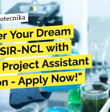 CSIR-NCL Life Sciences, Biotech & Biochem Project Job Opening - Apply Online