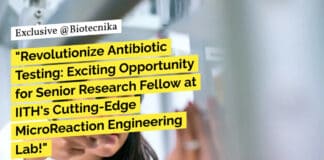 IIT Hyderabad Biotech SRF Job For BTech & MTech Apply