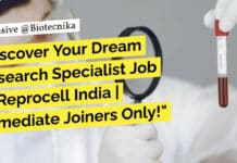 Bioinformatics Research Specialist Job at Reprocess India - Apply Now