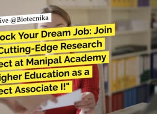 MAHE Manipal Project Associate Job Opening For Life Sciences, Applications Invited MAHE Manipal Project Associate Job Opening For Life Sciences, Applications Invited