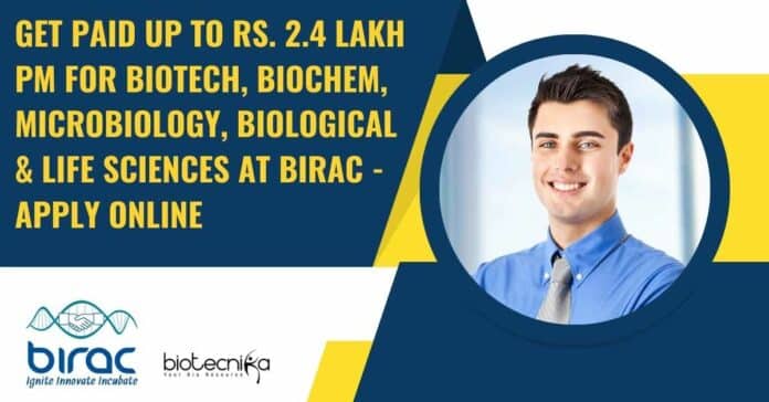 BIRAC Jobs Microbiology