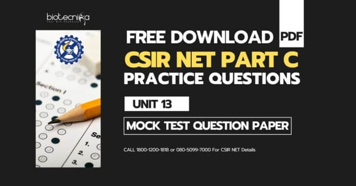 CSIR NET Life Science PART C