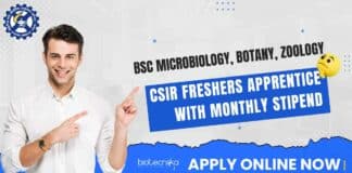 CSIR Freshers Apprentice With Monthly Stipend