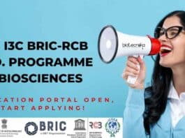 The i3c BRIC-RCB PhD Programme in Biosciences