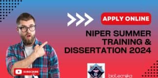 NIPER Summer Training & Dissertation 2024