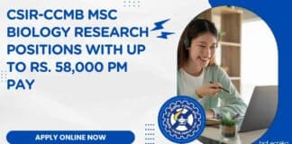 CSIR-CCMB MSc Biology Research Positions