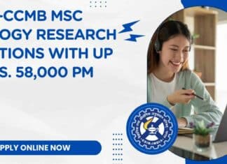 CSIR-CCMB MSc Biology Research Positions