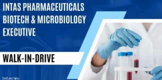 Intas Pharma Executive Job Openings
