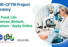 CSIR-CFTRI Project Vacancy Food Sciences