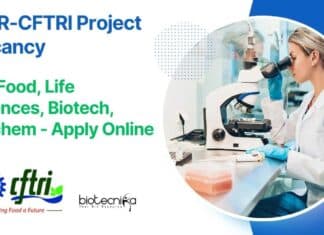 CSIR-CFTRI Project Vacancy Food Sciences