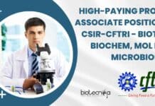 CFTRI Project Vacancies 2024