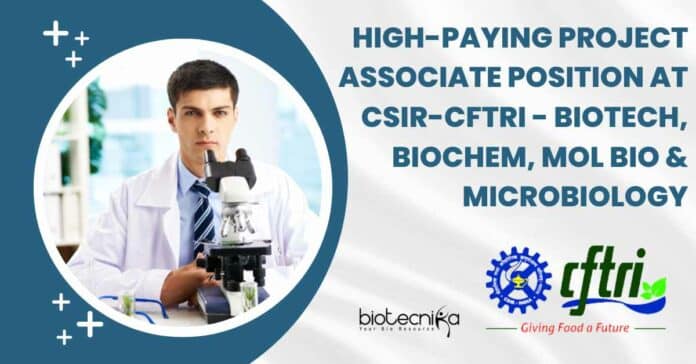 CFTRI Project Vacancies 2024