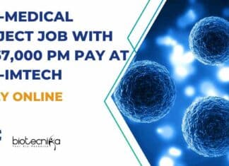 Non-Medical Project Job With Rs. 67,000 pm Pay at CSIR-IMTECH, Apply Online IMTECH Non-Medical Project Job Opening - Apply Online