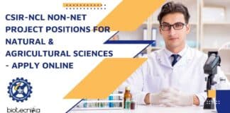 CSIR-NCL Agricultural Sciences Jobs